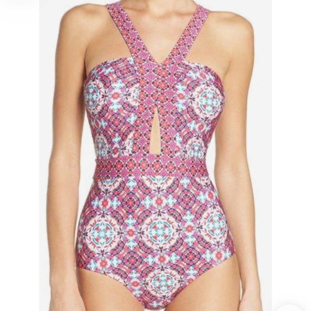 Laundry One-Piece Swimsuit, Size S, pink Multi-Color